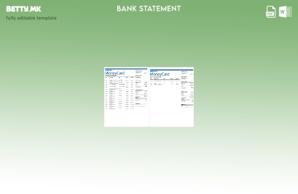 Модерен стил USA Walmart MoneyCard шаблон за збор страници за извод од банка 1