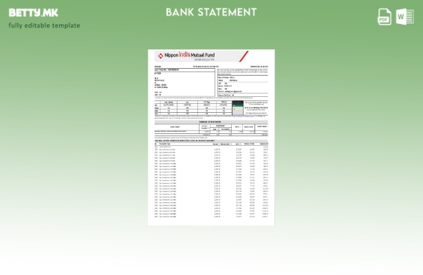 Модерен стил, Шаблон за збор за извод од банка во Индија Нипон