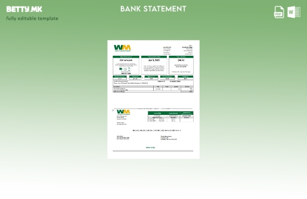 Модерен стил, шаблон за збор за извод од банка за управување со отпад во САД