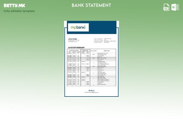 Модерен стил, шаблон за збор за извод од банка на Исланд пратеник