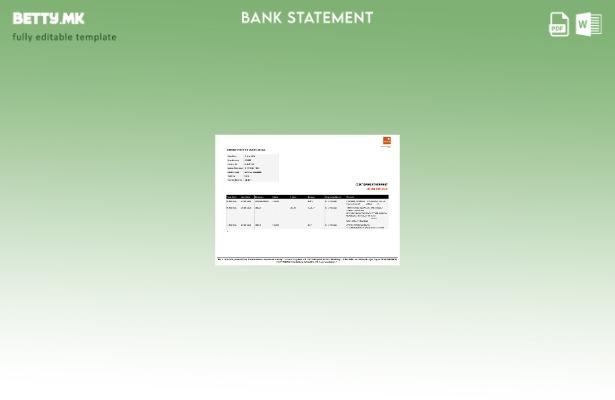 Модерен стил, шаблон за збор за извод од штедна книшка на Нигерија Гарантната ба