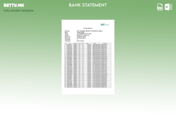 Шаблон за зборови во модерен стил Индонезија Bank Syariah Indonesia извод за сме