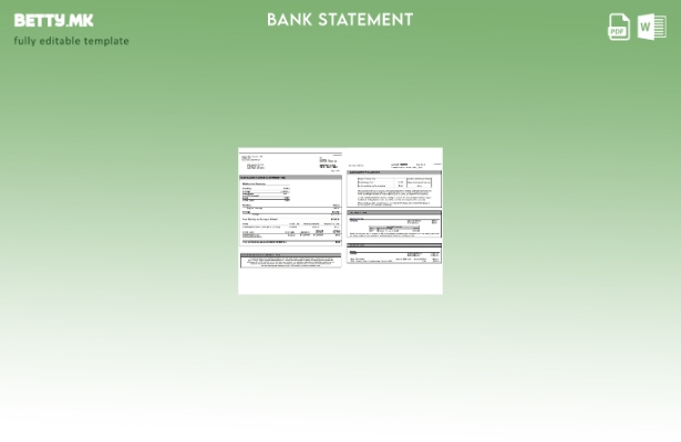 Шаблон за извод од банка во модерен стил на Австралија Ситибанк