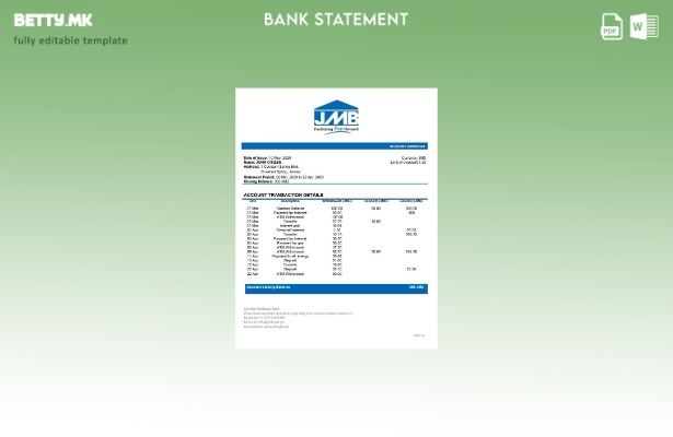 модерен стил Јамајка Хипотека банка извод Шаблон зборови
