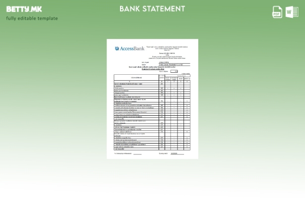 модерен стил Азербејџан Пристап банка (азербејџански) шаблон ексел изјава