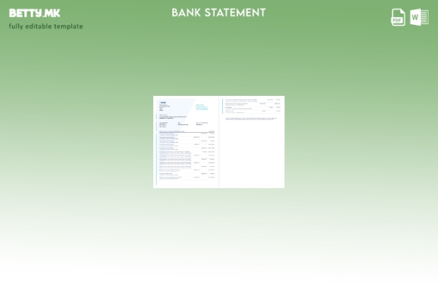 модерен стил Белгија Wise шаблон за страници за збор за изводи од банка