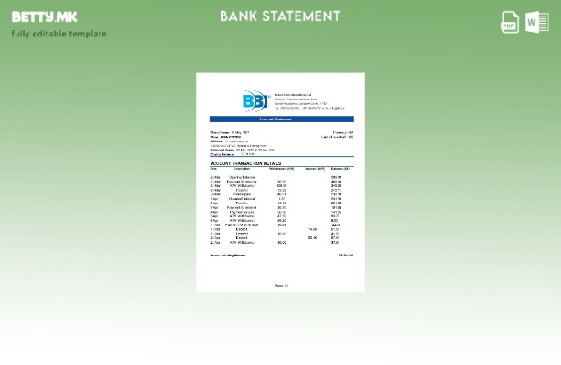 модерен стил Босна и Херцеговина Босна банка Меѓународна банкарска изјава за екс