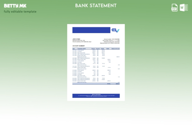 модерен стил Бразилски Banco Votorantim извод на ексел шаблон