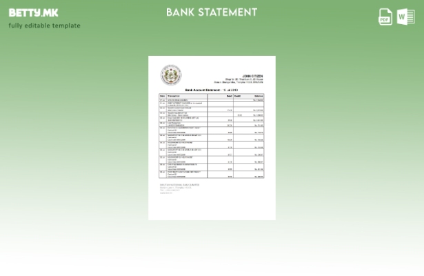 модерен стил Бутан шаблон за извод од национална банка