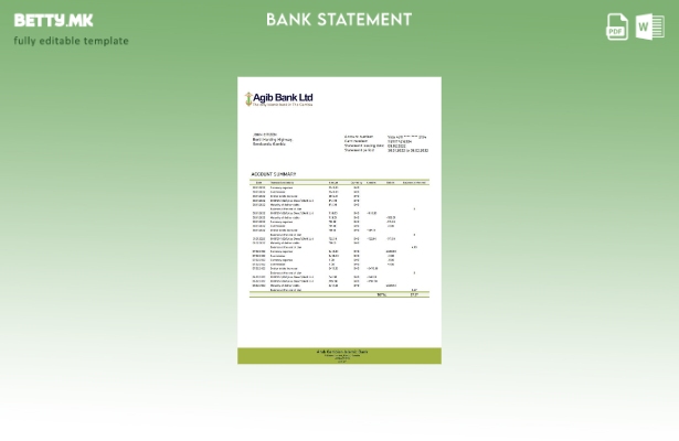 модерен стил Гамбија Арапска Гамбија исламска банка Изјава.doc шаблон