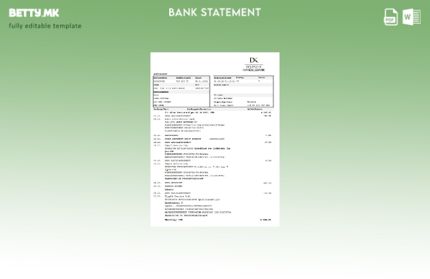 модерен стил Германија Deutsche Handelbank excel шаблон