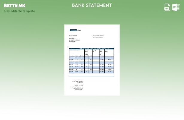 модерен стил Данска Danskebank банкарски извод шаблон ексел
