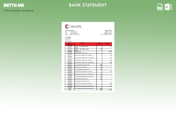 модерен стил Екваторска Гвинеја CCEI банка Бенин извод на ексел шаблон