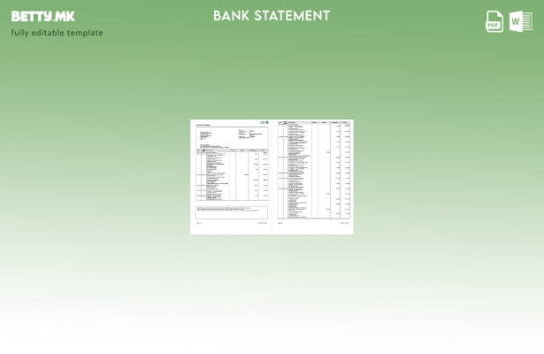 модерен стил Индија Стандарден овластен извод од банкарски страници со зборови,