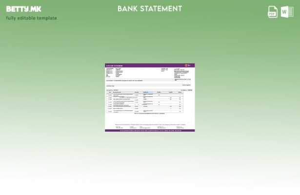 модерен стил Индија AU Мали финансии извод од банкарска сметка шаблон верзија зб