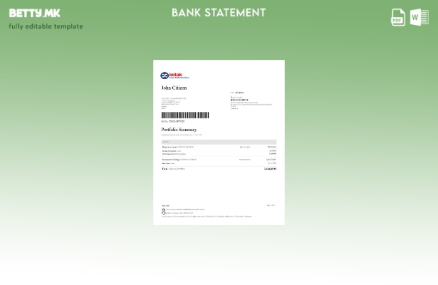 модерен стил Индија Kotak Mahindra изводи од банкарски страници со зборови, шабл