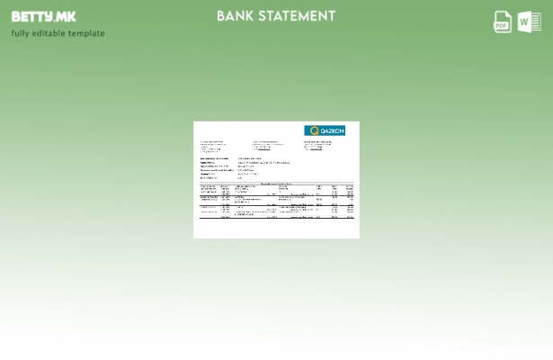 модерен стил Казахстан Qazkom банка шаблон за збор за доказ за адреса