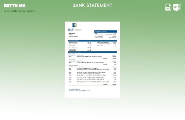 модерен стил Камерун BGFI банка извод образец збор
