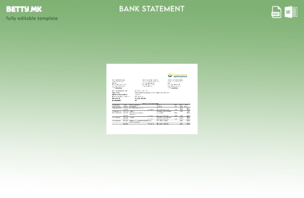 модерен стил Киргистан Киргизбанк банкарски извод на ексел шаблон