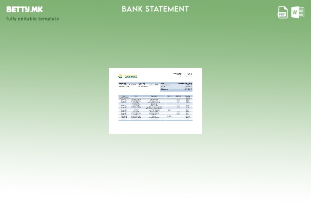 модерен стил Киргистан Шаблон за збор за извод од комерцијална банка