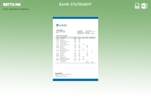 модерен стил Кувајт Бурган шаблон за извод од банка