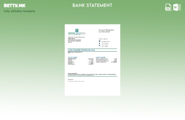 модерен стил Либан Емирати Либан шаблон за извод од банка