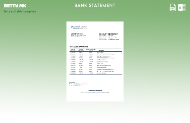 модерен стил Мадагаскар Acces Banque шаблон за извод од банка