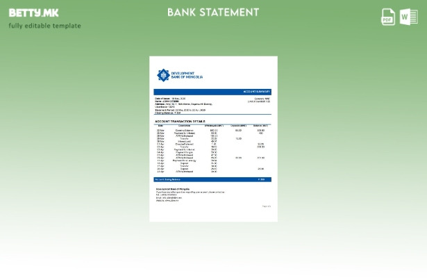 модерен стил Монголија развојна банка на Mongoliabank шаблон за зборови