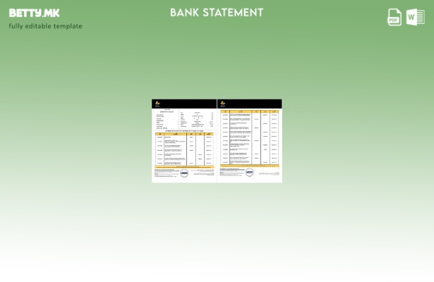 модерен стил ОАЕ Лив. Шаблон за страници со зборови за дигитален извод од банка