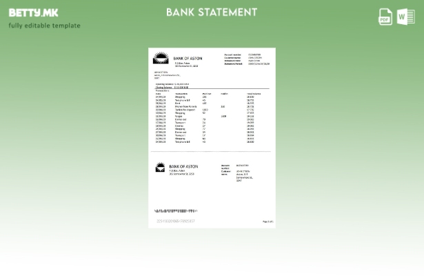 модерен стил Обединетото Кралство Банката на Астон банка извод шаблон зборови