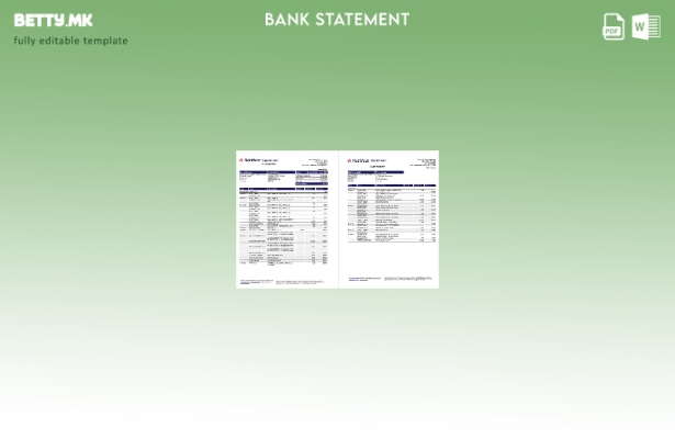 модерен стил Обединетото Кралство Natwest шаблон за извод од банката Excel (стра