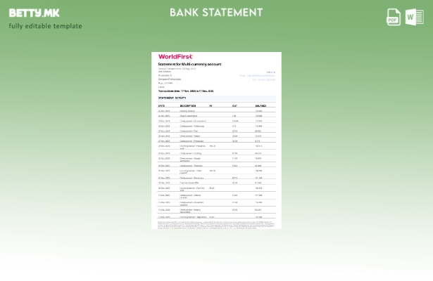 модерен стил Обединетото Кралство WorldFirst извод од банка за шаблон за повеќе