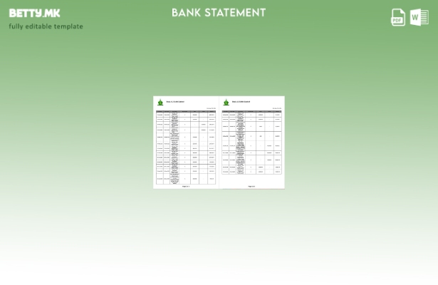 модерен стил Пакистан Банка Ал Хабиб извод на сметка страници збор, шаблон стр 1