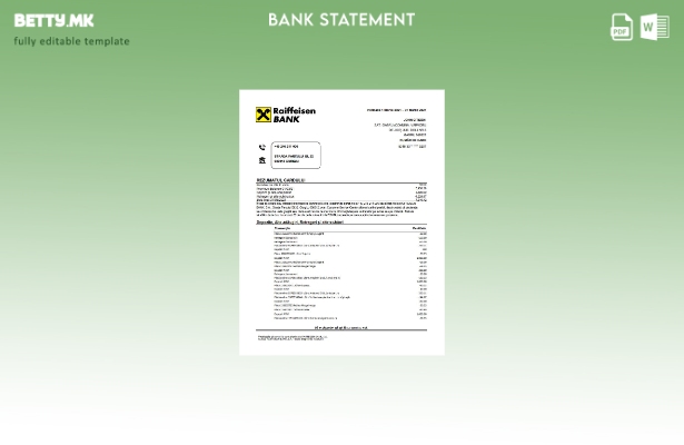 модерен стил Романија Рајфајзен банка на романски јазик шаблон за ексел банкарск