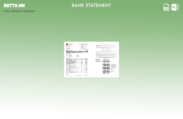 модерен стил САД Мериленд Хауард Шаблон за лична банкарска изјава ексел (страниц