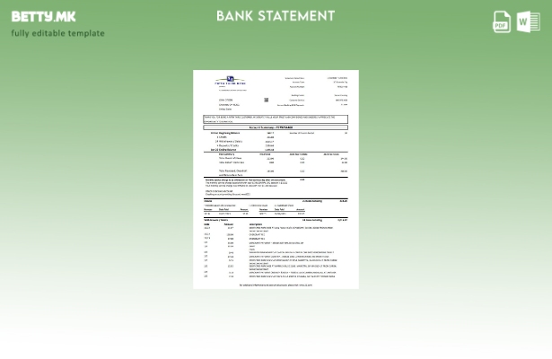 модерен стил САД Петти трет шаблон за збор од извод од банка