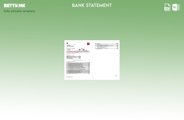 модерен стил САД Северна Каролина BB&T Corp. шаблон за извод од банка excel(стра