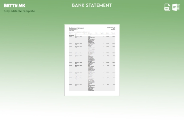 модерен стил САД извод од банка во Њујорк – шаблон за зборови за месеци