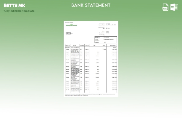 модерен стил Танзанија CRDB банкарски извод – месеци збор шаблон