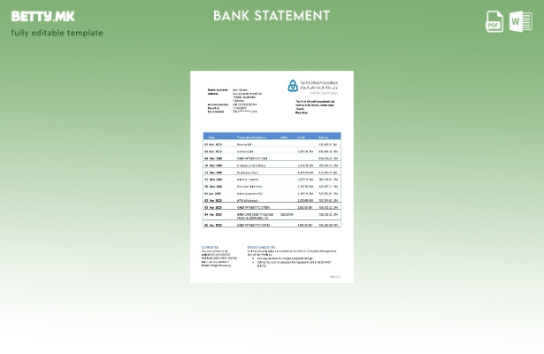 модерен стил Таџикистан Шаблон за зборови од банкарски изводи од првиот микрофин