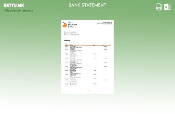 модерен стил УСА Еден шаблон за извод од банка во Флорида