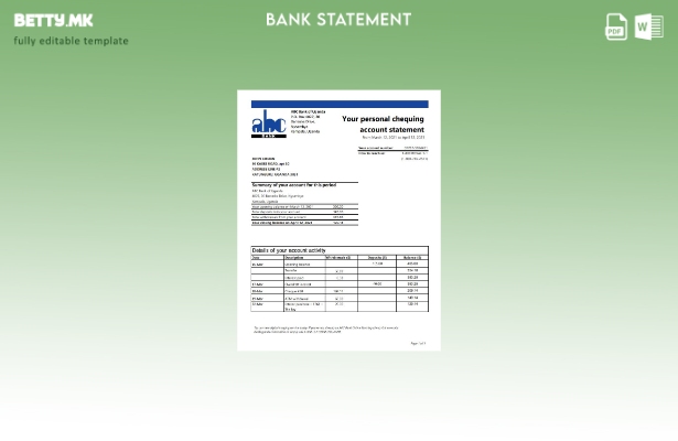 модерен стил Уганда АБЦ Банка на Уганда банкарски ексел шаблон