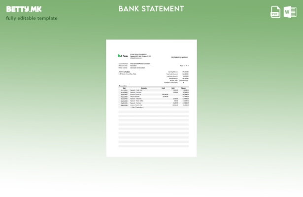 модерен стил Украина Шаблон за збор за сметка во банка