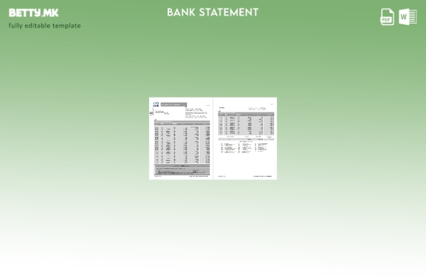 модерен стил Филипини UCPB банкарски извод на сметката шаблон збор