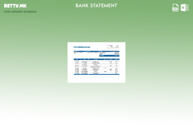 модерен стил Шаблон за збор за извод од банка Норвешка Handelsbanken