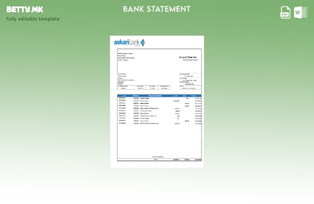 модерен стил Шаблон за збор за изјава на Пакистан Аскарибанк