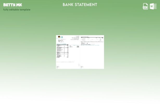 модерен стил Шаблон за збор страници за извод од банка во Јужна Африка FNB
