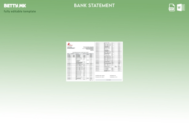 модерен стил Шаблон за збор страници за извод од банка во Бангладеш