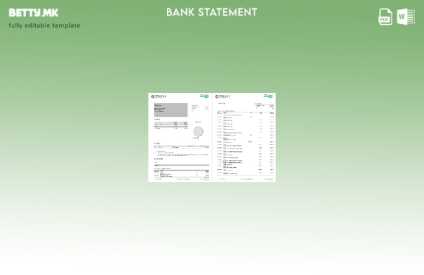 модерен стил Шаблон за збор страници за изводи од банка во Хонг Конг Банката на