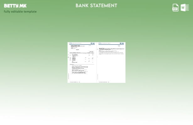 модерен стил Шаблон за збор страници за изводи од банка DBS во Сингапур